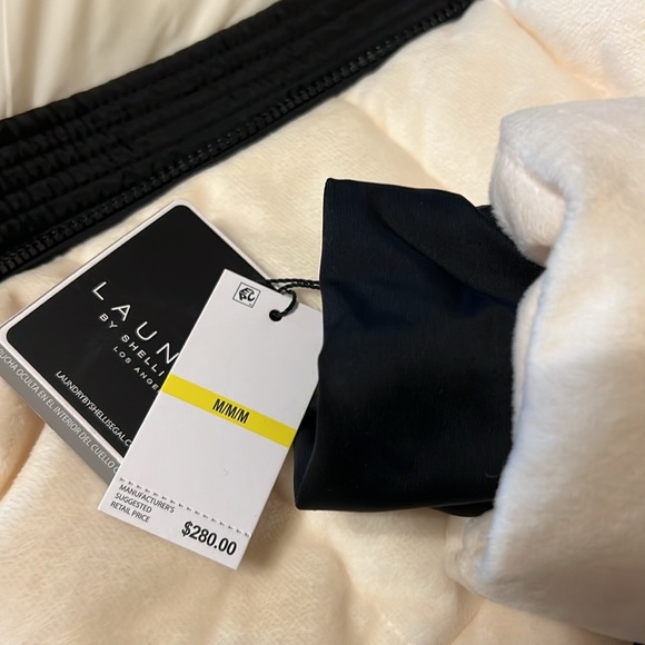 Laundry by Shelli Segal Quilted Fleece Jacket in Cream, Size Medium, NWT - Picture 15 of 17